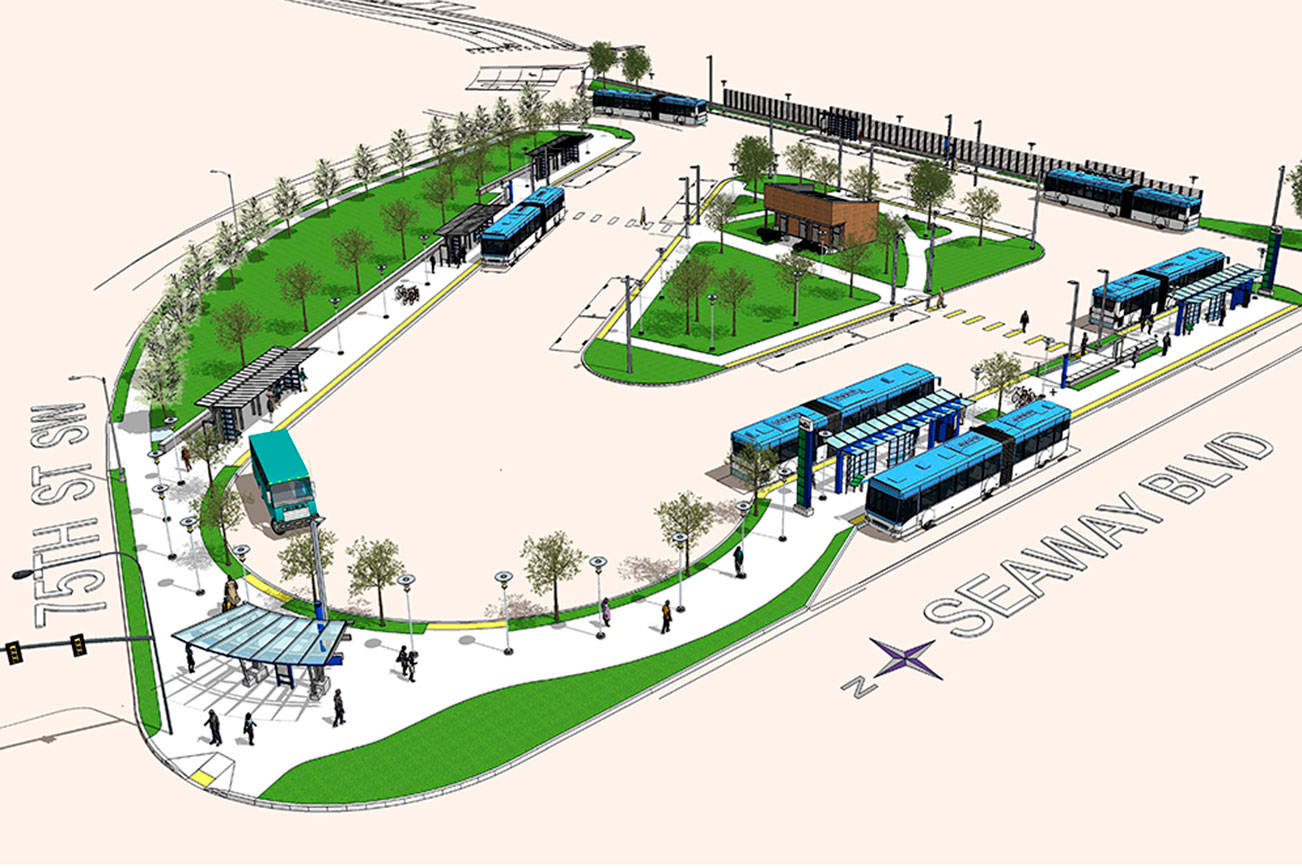 Community Transit starts Paine Field work for rapid bus line - The Daily Herald