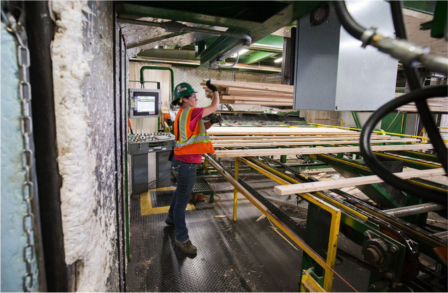 Woman in working