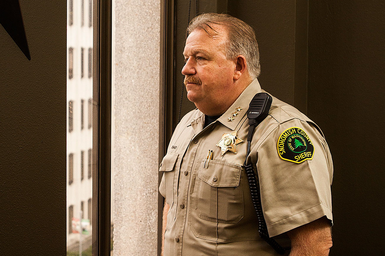 Snohomish County Sheriff Ty Trenary oversees the county's jail. He is adamant that more needs to be done to address mental illness, drug-addiction and homelessness that doesn't involve incarceration. (Ian Terry / The Herald)