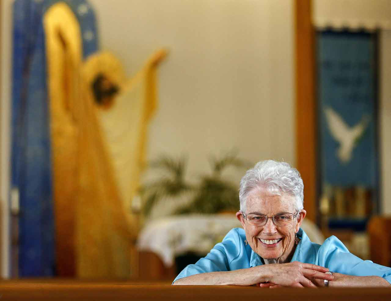 After more than 27 years, Sister Mary Ann Conley is retired from St. Michael’s Catholic Church in Snohomish. The 80-year-old nun departed June 20 to return to her Franciscan order in California. Her ministry in Snohomish was mostly serving home-bound people. (Dan Bates / The Herald)