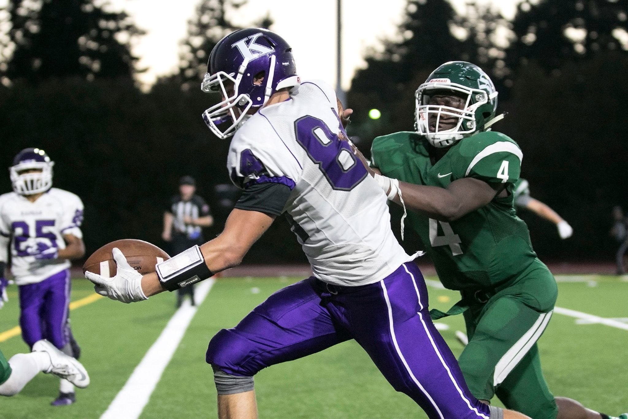 Kamiak’s Nate Shubert will continue his football career at Idaho State University. (Kevin Clark / The Herald)