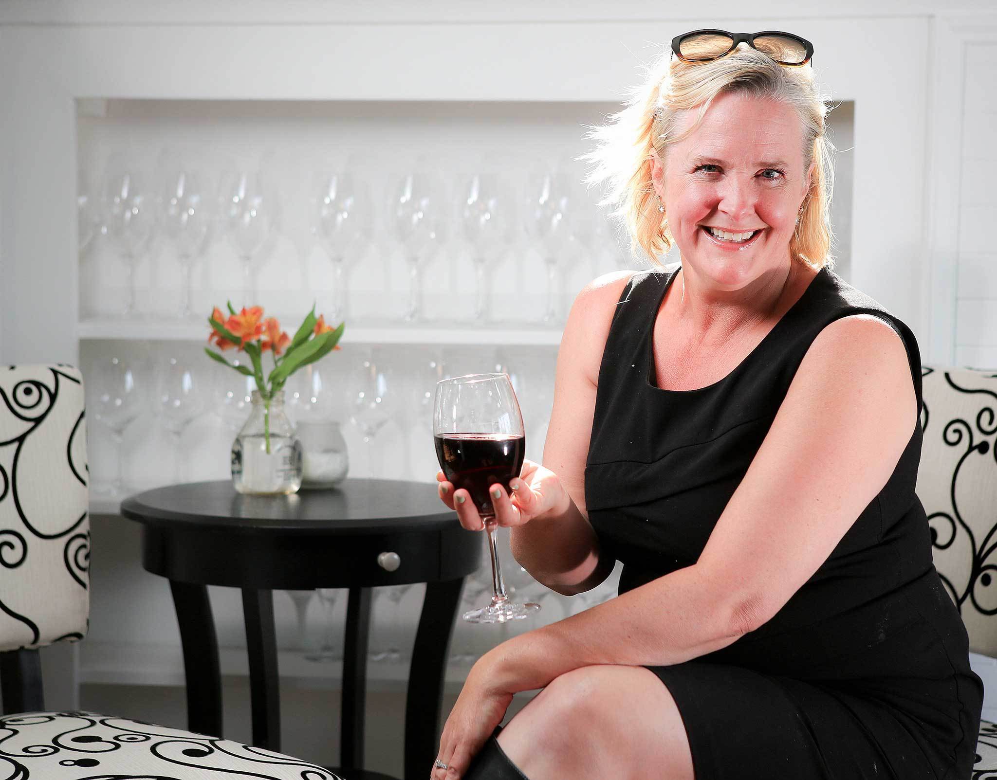 Judith Schneider-Wallace owns The Sydney Bakery & Wine Bar in Mukilteo where she is the chief baker and wine connoisseur. The old town bakery offers delicious pastries, soups, gourmet desserts, coffee and wine too. (Kevin Clark / The Herald)