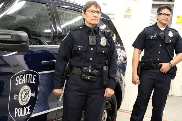 Seattle police will ride in pairs. (2014 photo from the City of Seattle)