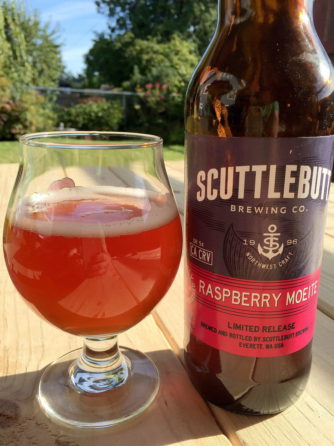 Raspberry Moeite, by Scuttlebutt Brewing Co., was aged with raspberries. (Aaron Swaney)