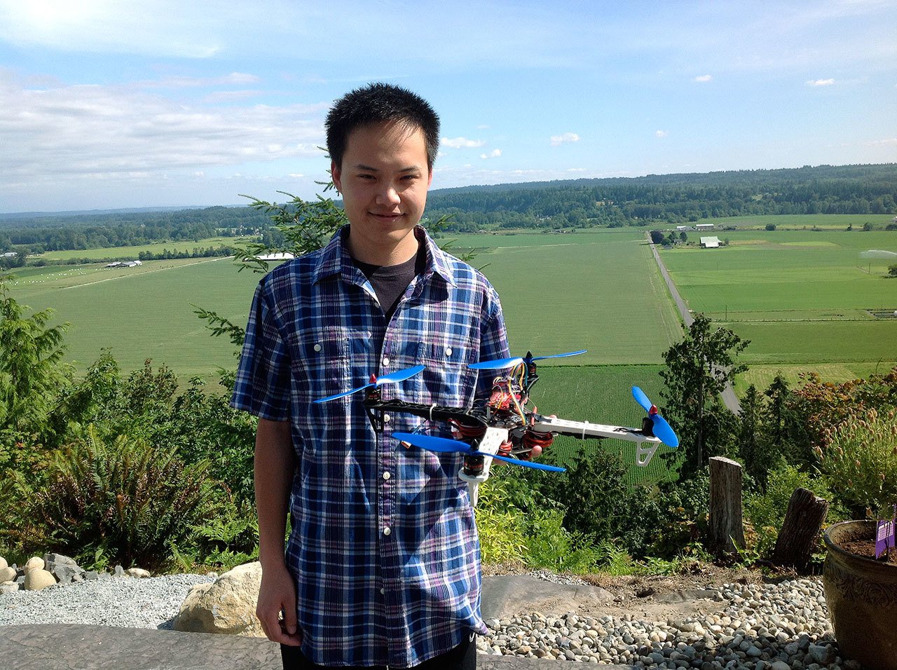 Jerry Jarvis, 22, a 2016 honors graduate of Everett Community College, made a drone for his capstone project.
