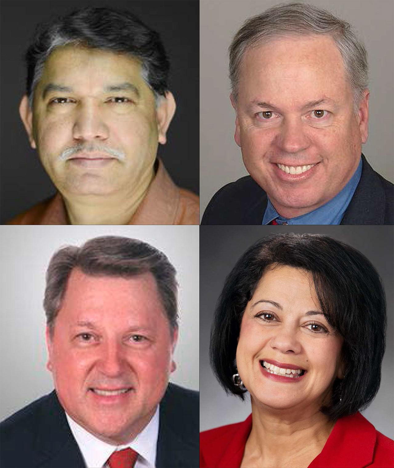Clockwise from top left: Mohammed Riaz Khan, Bruce Guthrie, Jeff Scherrer, Lillian Ortiz-Self