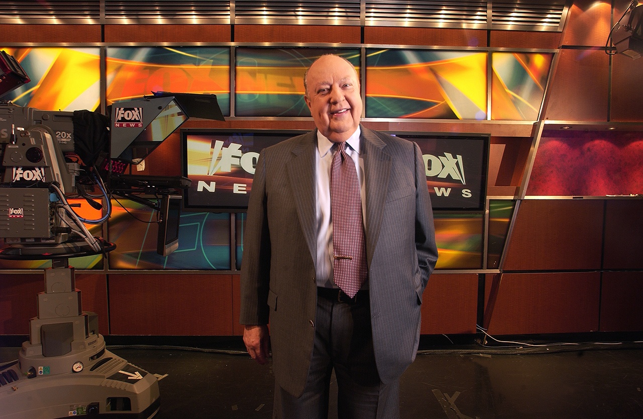 In a 2006 photo, Fox News CEO Roger Ailes poses at Fox News in New York. Fox News Channel’s parent company 21st Century Fox on Monday said there has been no resolution to its probe into the conduct of network chief Roger Ailes, who is accused by a former network anchor of forcing her out because she refused to have sex with him. (AP Photo/Jim Cooper, File)