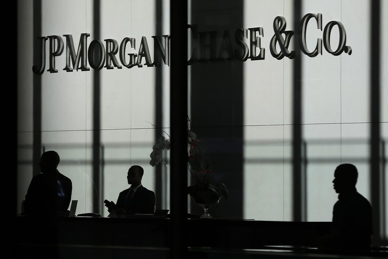 In this 2013 photo, the JPMorgan Chase & Co. logo is displayed at their headquarters in New York. In a massive policy shift, the Republican Party has adopted a platform position where they advocate for the reinstatement of the Glass-Steagall Act of 1933, a Great Depression-era law that regulated the U.S. banking industry until it was repealed in 1999. A passage of Glass-Steagall would cause a break-up of the big banks. (AP Photo/Seth Wenig, File)