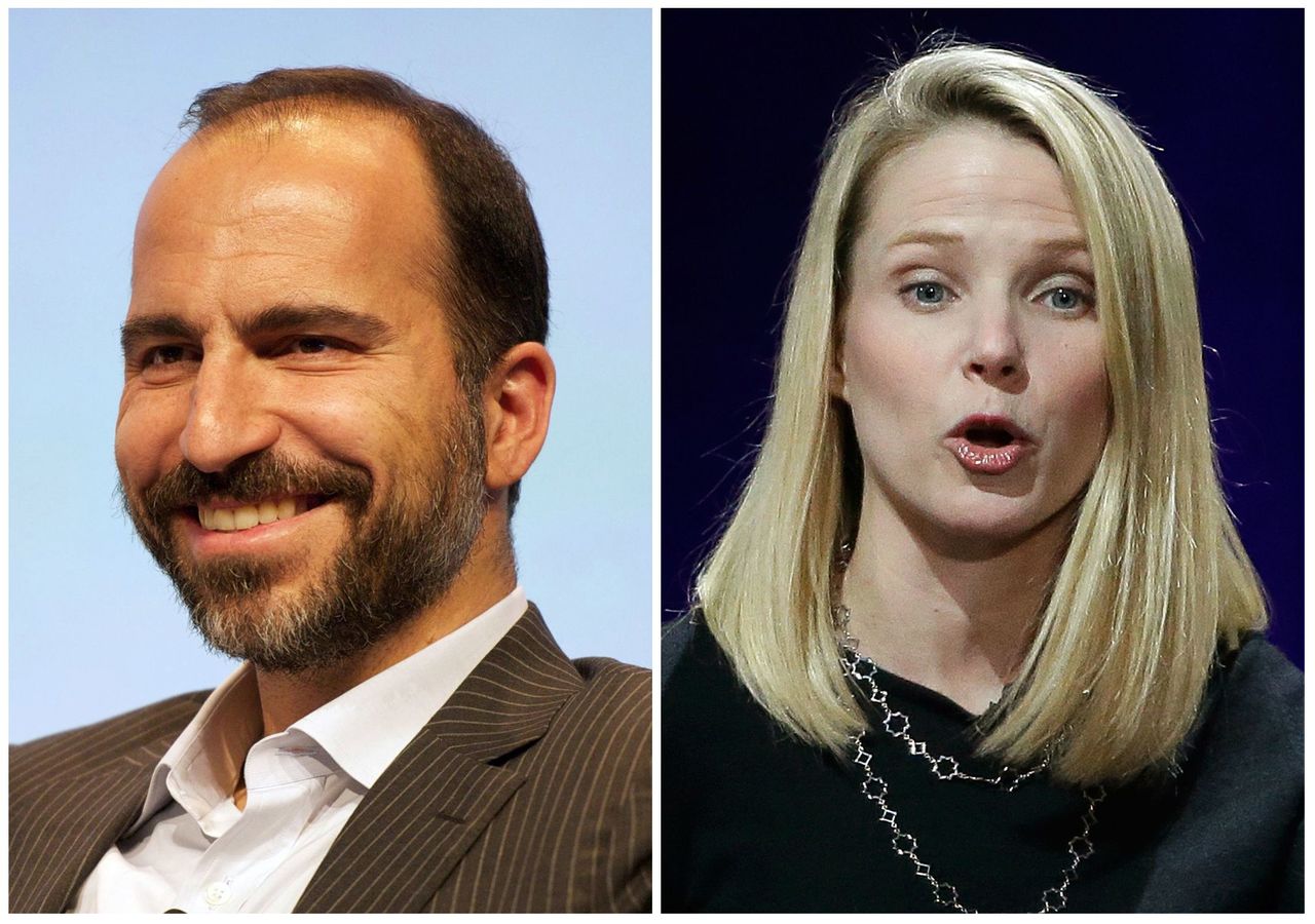 Expedia CEO Dara Khosrowshahi (left), and Yahoo President and CEO Marissa Mayer were two of the highest-paid CEOs in 2015. Khosrowshahi also is the highest paid CEO in Washington state.