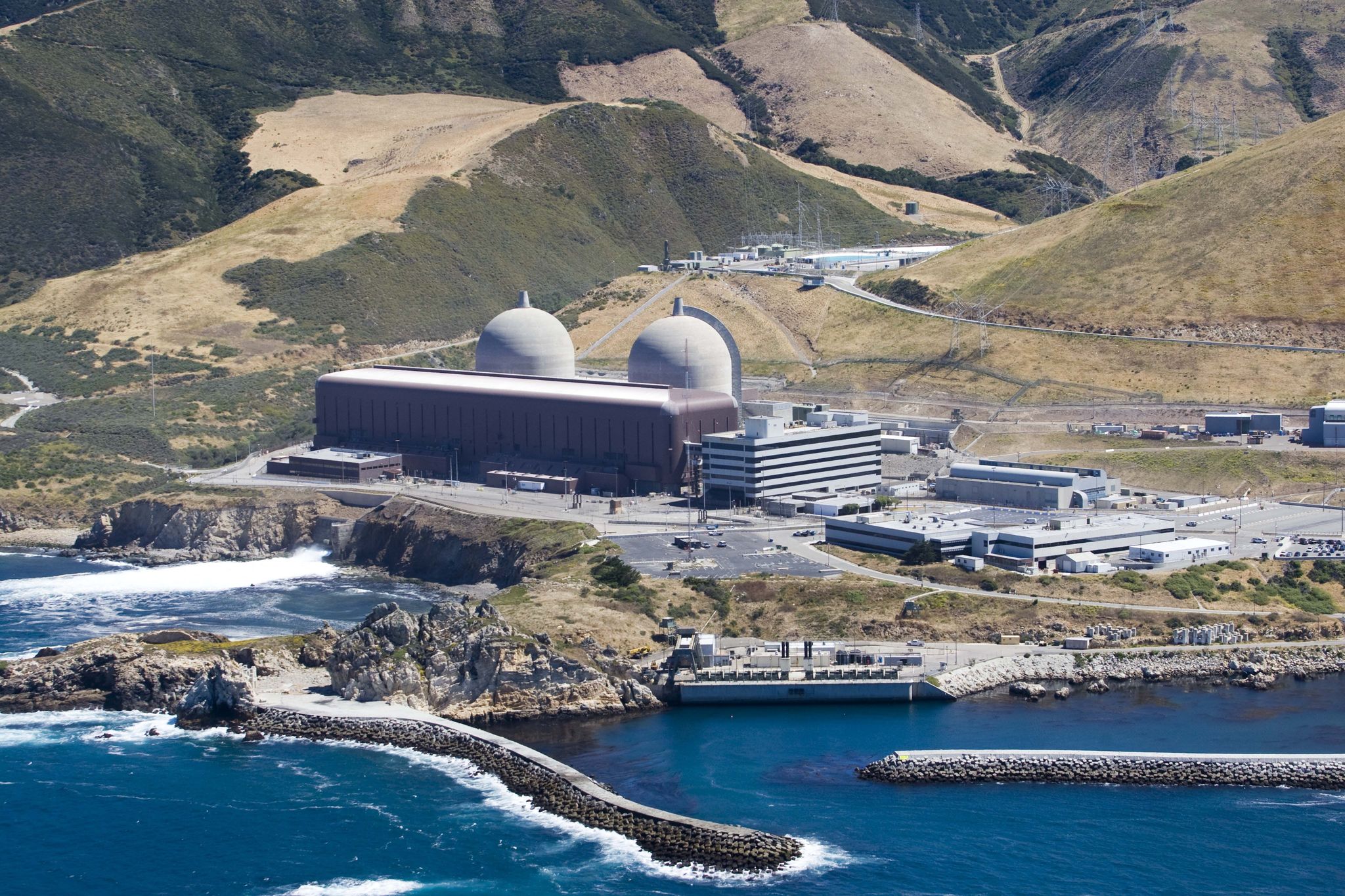 This aerial shows the Diablo Canyon Nuclear Power Plant, in Avila Beach, California, in 2010.
