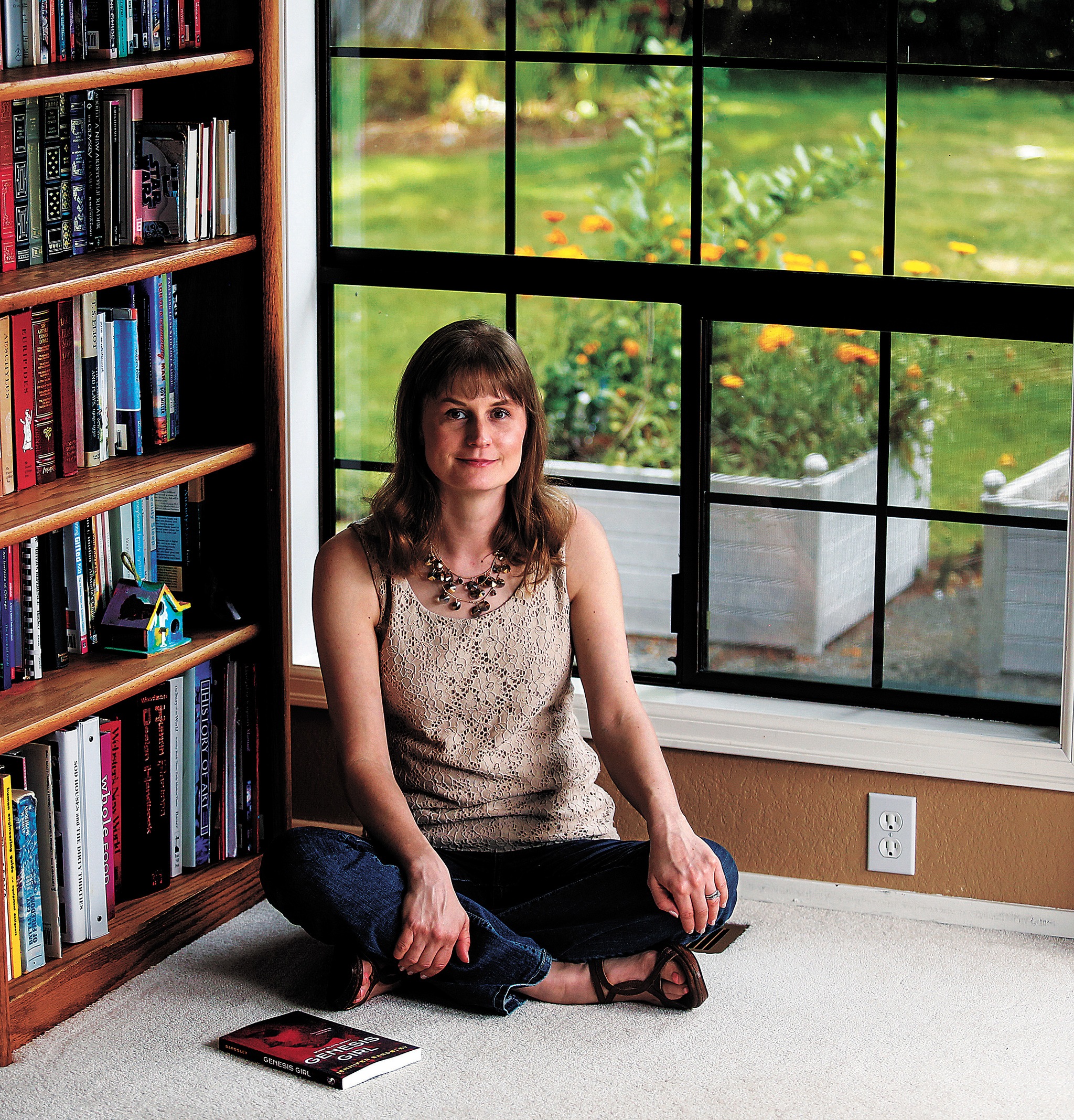 Bardsley at home in Edmonds. The mother of two children and one rescue poodle writes a parenting blog, a column for The Herald and is about to become a published novelist.