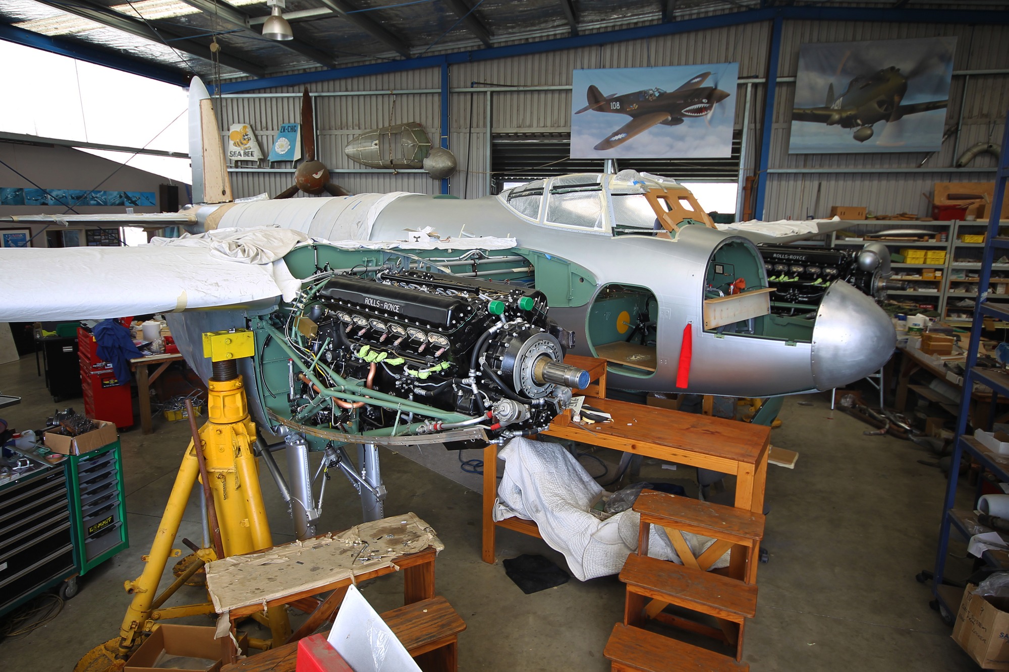 The Flying Heritage Collection’s de Havilland Mosquito is nearing completion at a restoration facility in New Zealand.