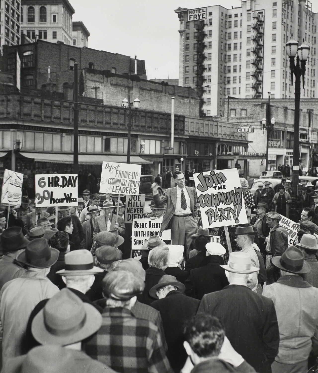 Seattle “policeman Austin Seth made photographs on his beat. “Down With Everything“ was shot in the 1940s in downtown Seattle.