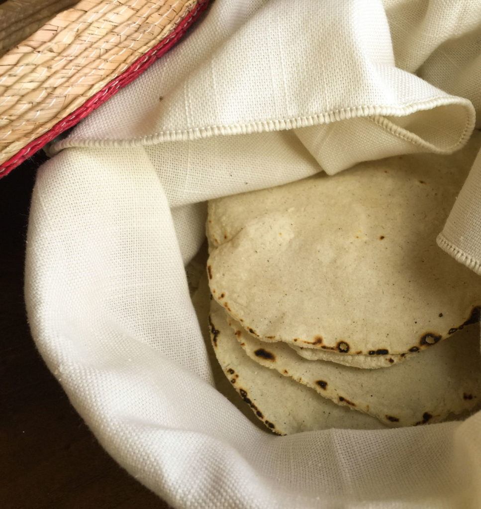 Homemade corn tortillas are easier to make than pancakes.

