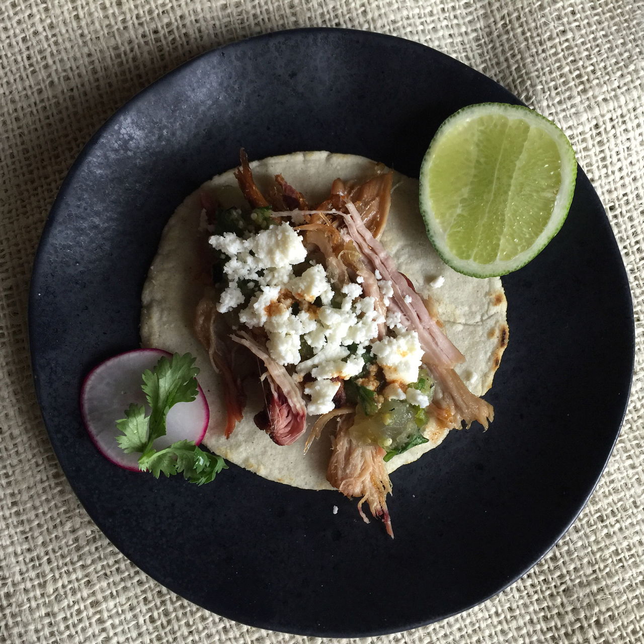 Make your own corn tortilla and add store-bought smoked chicken, plus salsa verde and queso fresco for a fast, tasty meal.