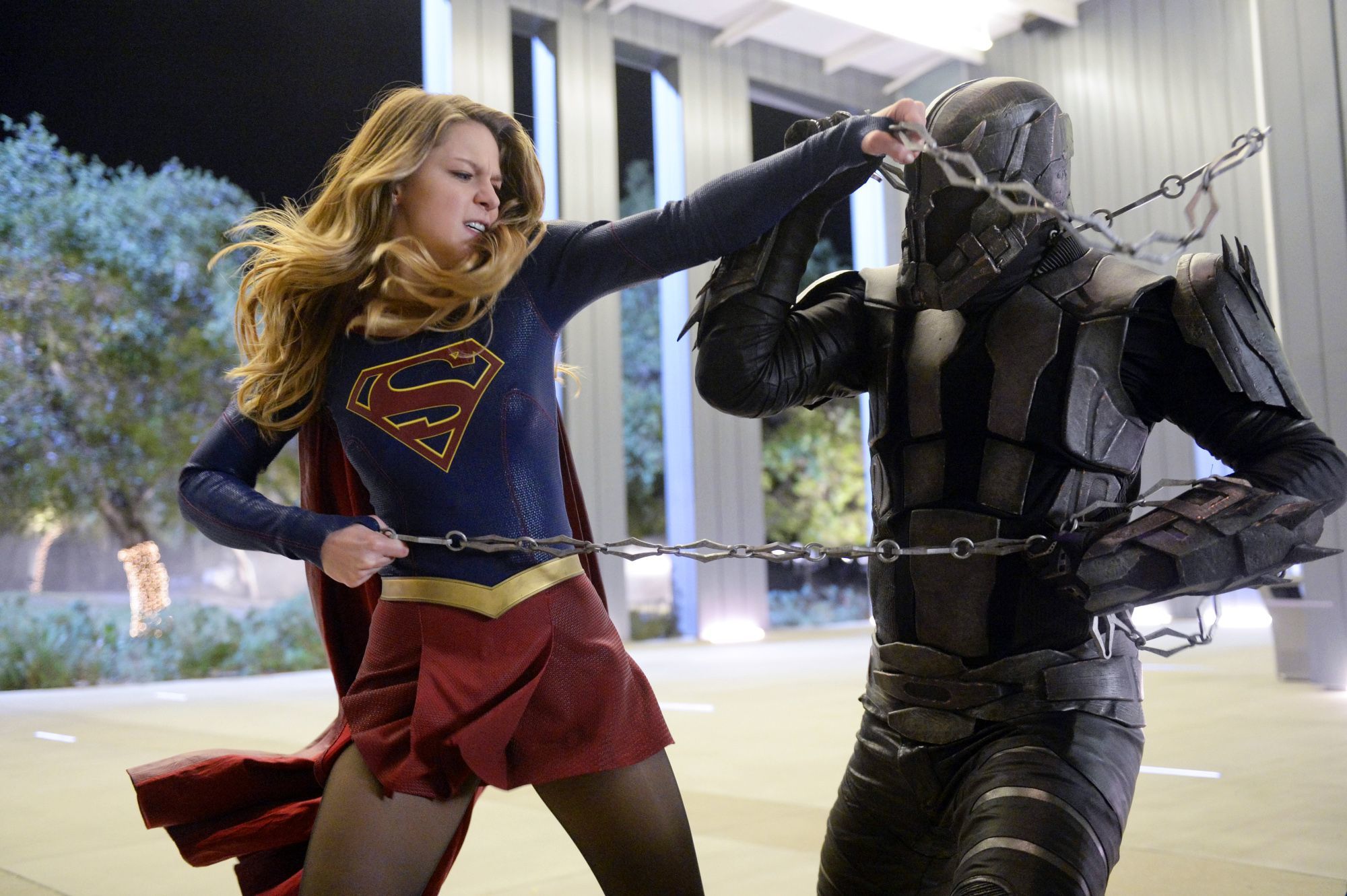 Melissa Benoist (left) and Jeff Branson appear in a scene from “Supergirl.” The CW is picking up the series from CBS, where it debuted last year. It will air on Mondays, starting in the fall.