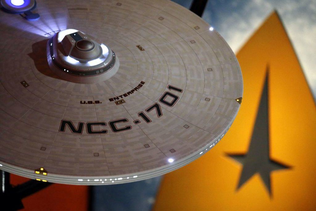 A model of the USS Enterprise (NCC-1701) is displayed.
