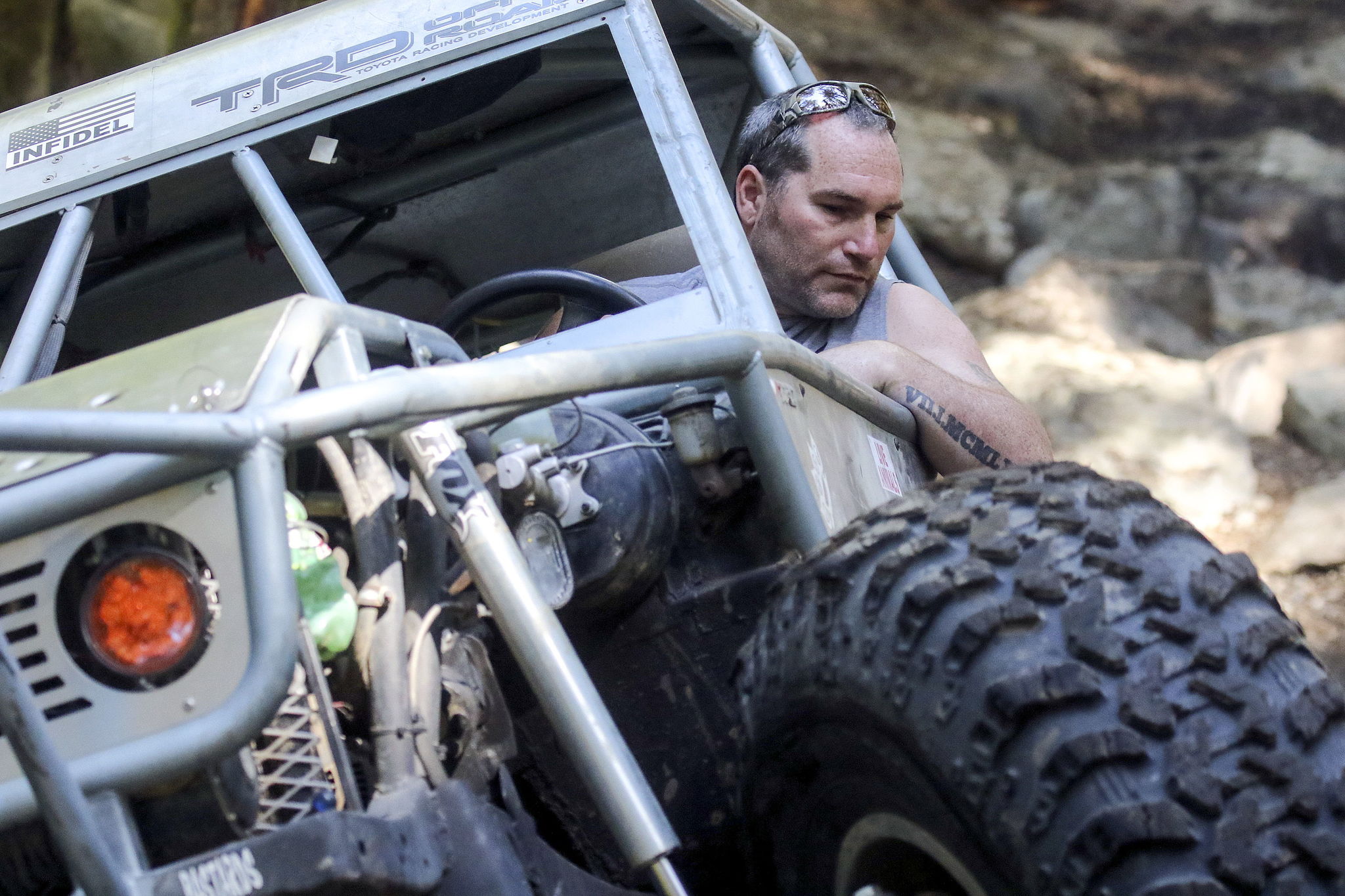 Shawn Foley eyes the obstacles on the Reiter Foothills Trail near Gold Bar on June 5. Miles of trails have been added and it’s one of the only dedicated riding places in Snohomish County for motorized vehicles.