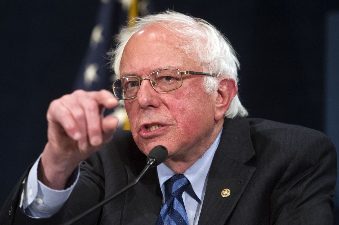 Democratic presidential candidate Sen. Bernie Sanders speaks Sunday at a news conference in Washington, D.C.