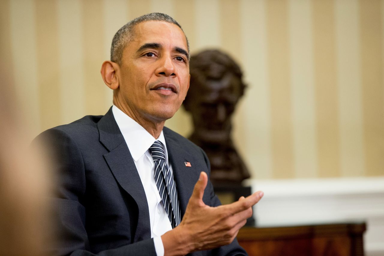 President Barack Obama speaks in the Oval Office on Friday.