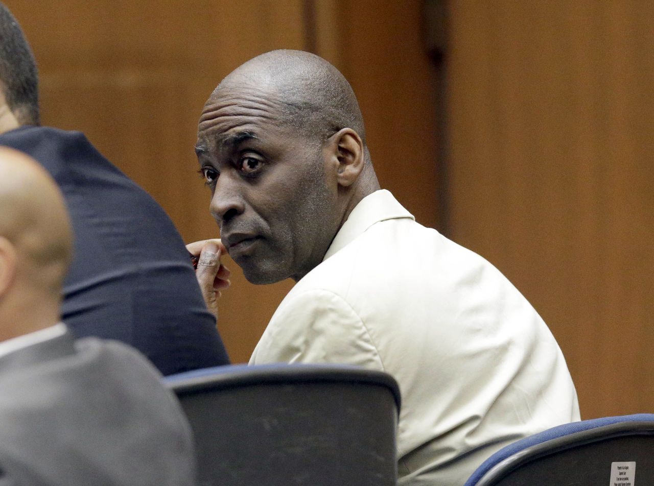Actor Michael Jace, who played a police officer on television and charged with murdering his wife, listens during closing arguments during his trial at Los Angeles County Superior in Los Angeles on Friday.
