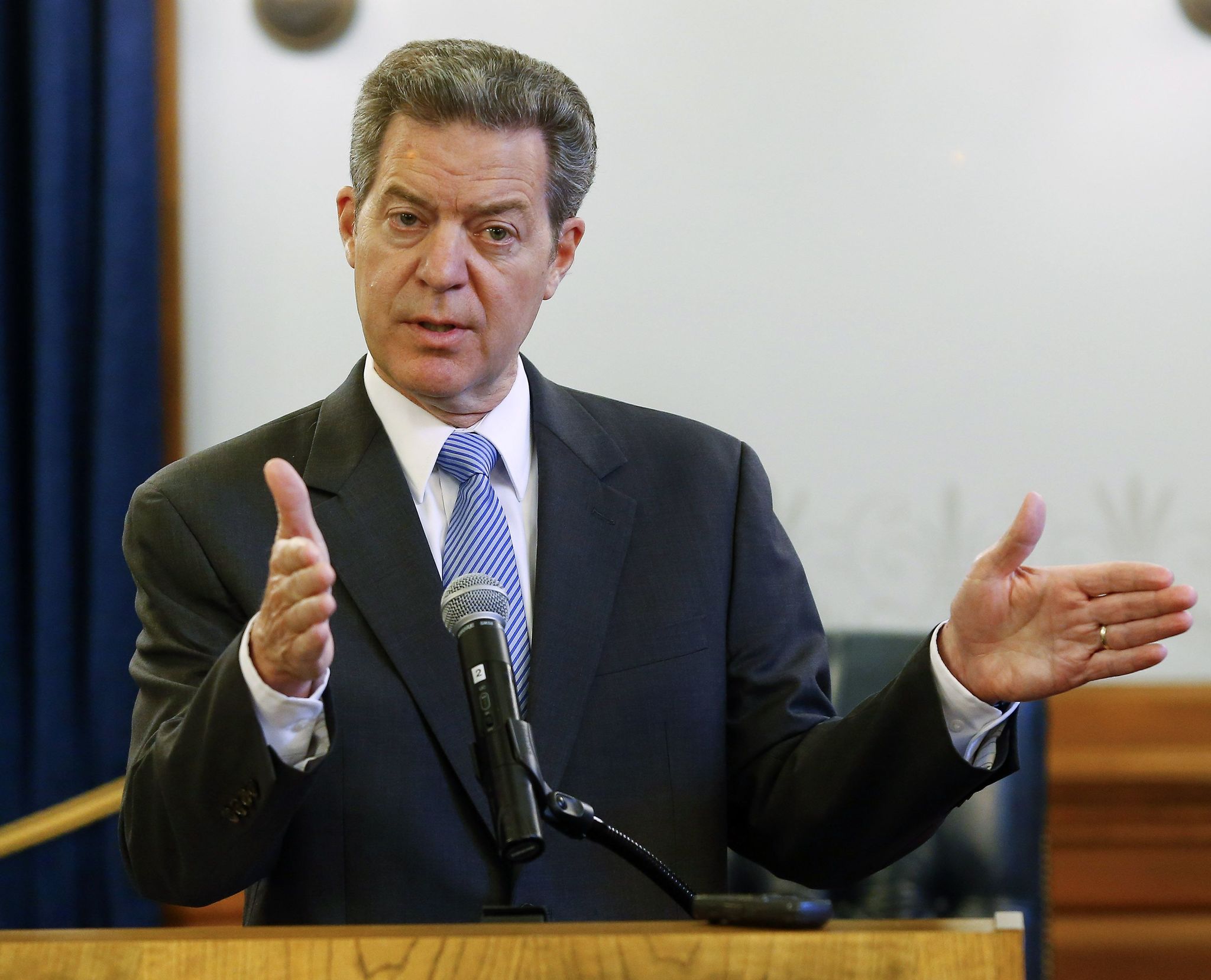 On June 8, Kansas Gov. Sam Brownback discusses the frustrations of being forced to call a special session of the Legislature to prevent schools from being closed.