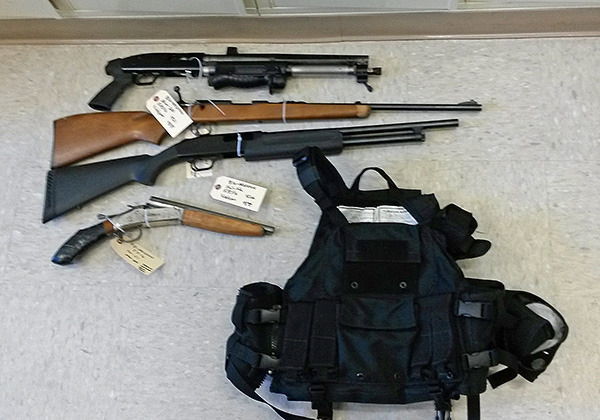 Undercover police seized four firearms in a Bremerton drug bust Thursday.