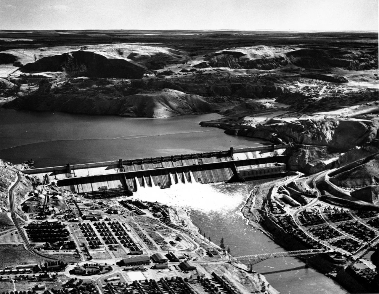 This Oct. 2, 1941, photo shows The Grand Coulee Dam on the Columbia River as it nears completion.