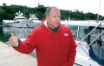 Steve Walker describes the difficulties he encountered in his attempt to swim across the Strait of Juan de Fuca from Beechey Head to Port Crescent on Thursday.