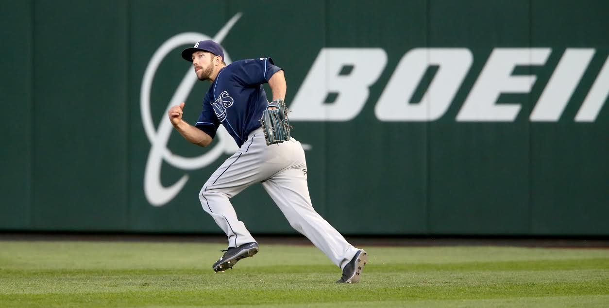 The Rays’ Steven Souza Jr., a Cascade High School alum, sprints to back up a teammate in the outfield during a game against the Mariners on Monday at Safeco Field in Seattle.