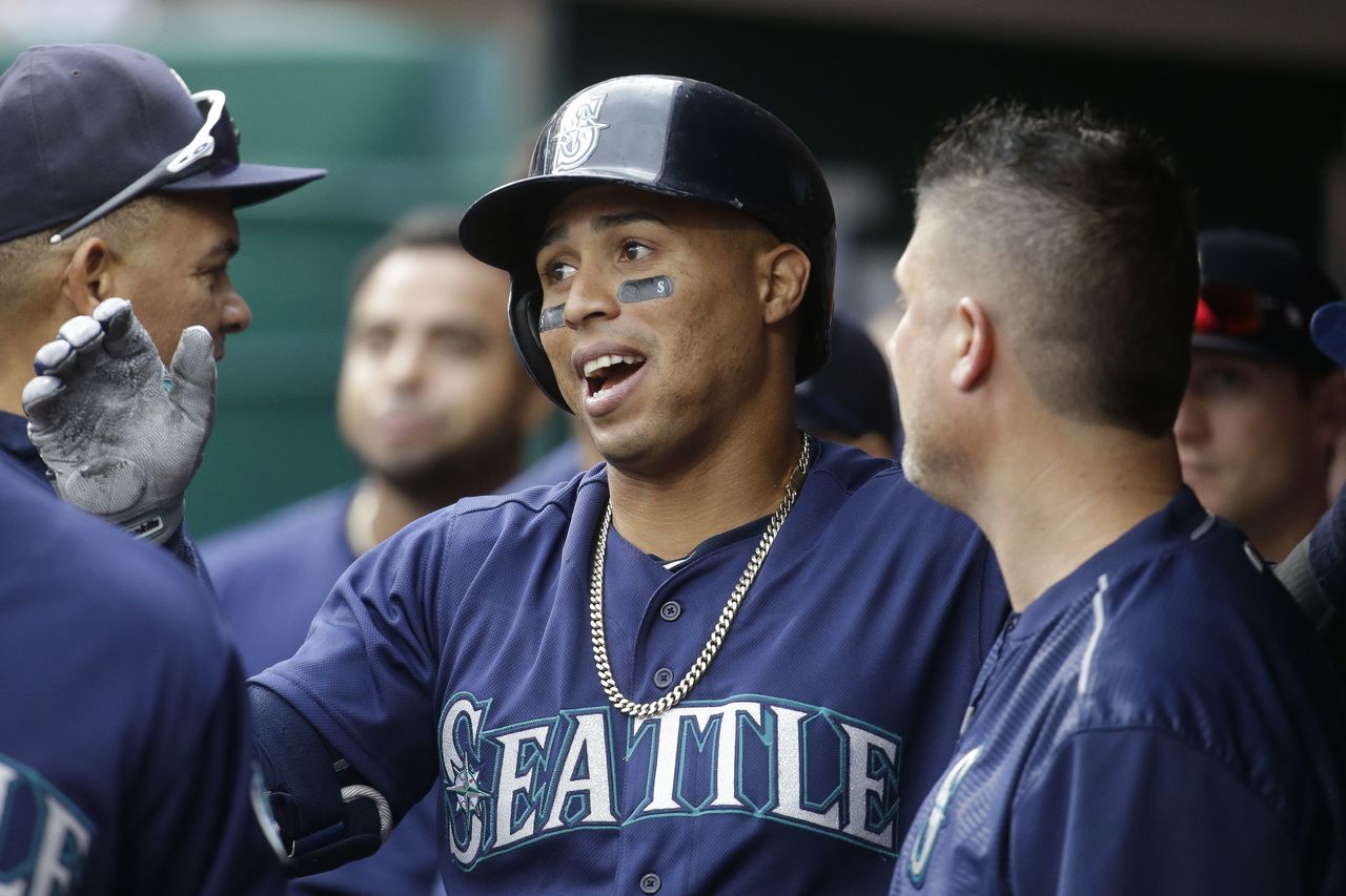 The Mariners’ Leonys Martin has batted leadoff for the Mariners the past two games, and three times during the season. Martin has batted leadoff 107 times in his career.