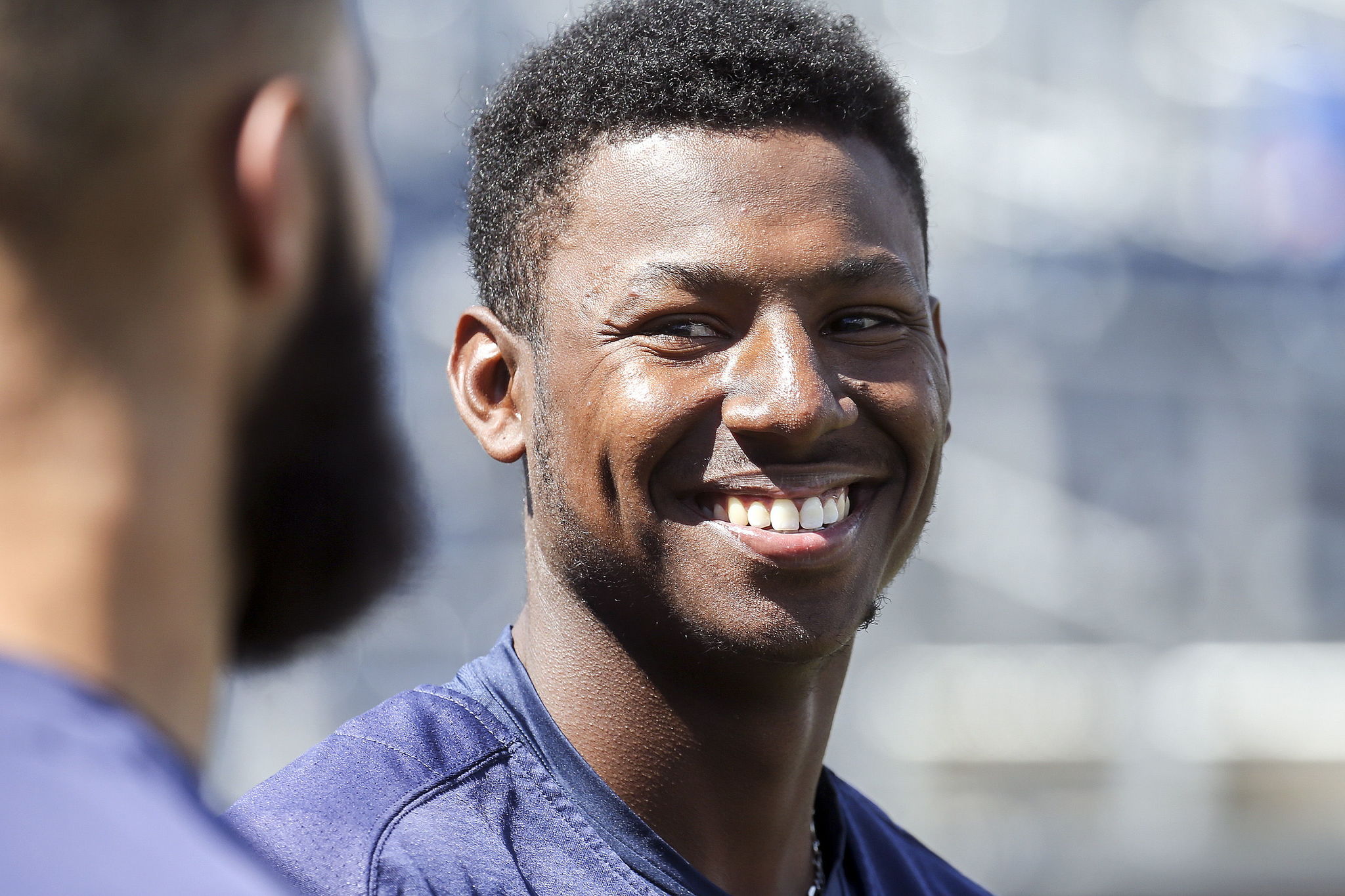 The AquaSox’s Kyle Lewis practices Thursday afternoon at Everett Memorial Stadium.