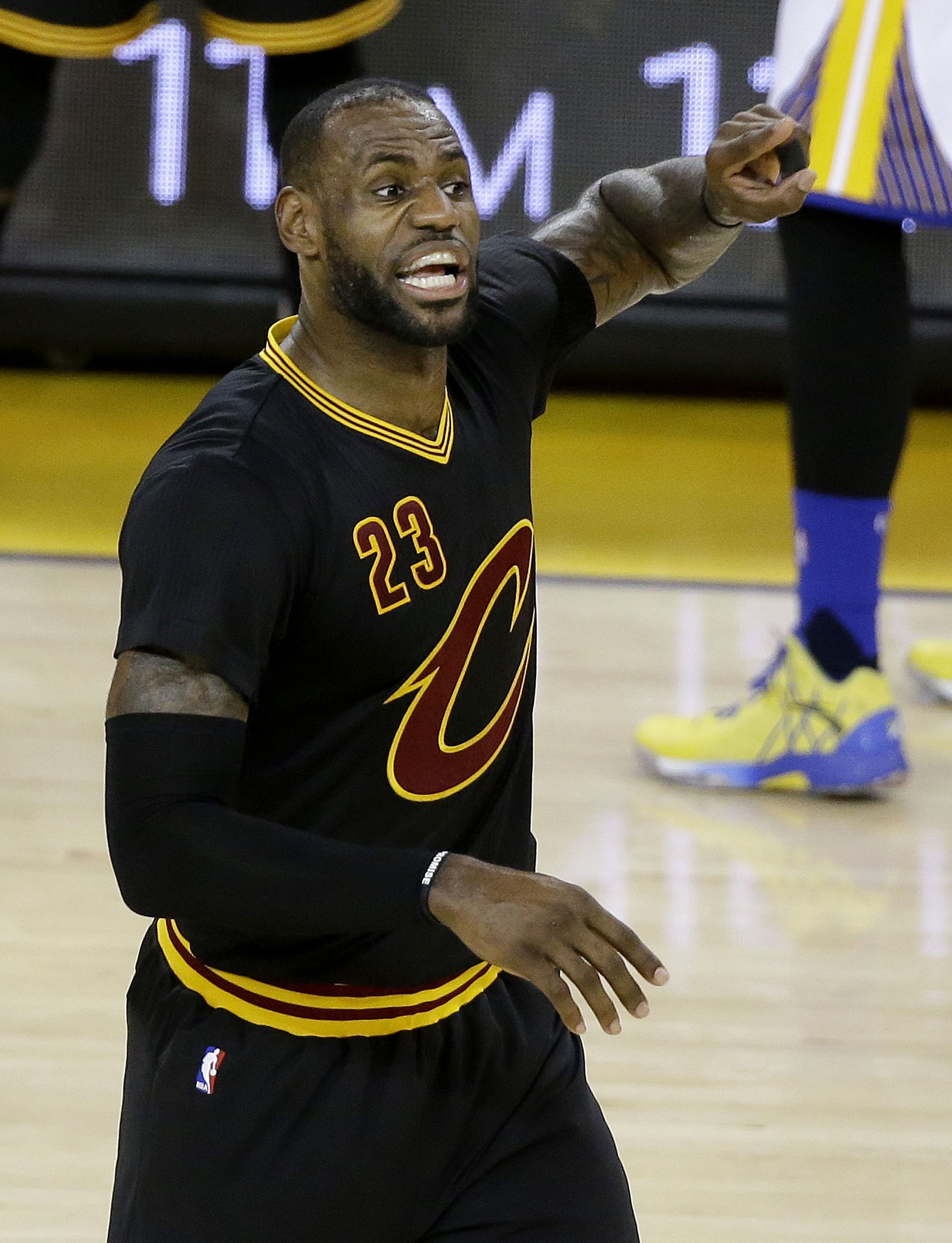 The Cavaliers’ LeBron James scored 41 points as Cleveland defeated the Warriors 112-97 in Game 5 of the NBA Finals on Monday.