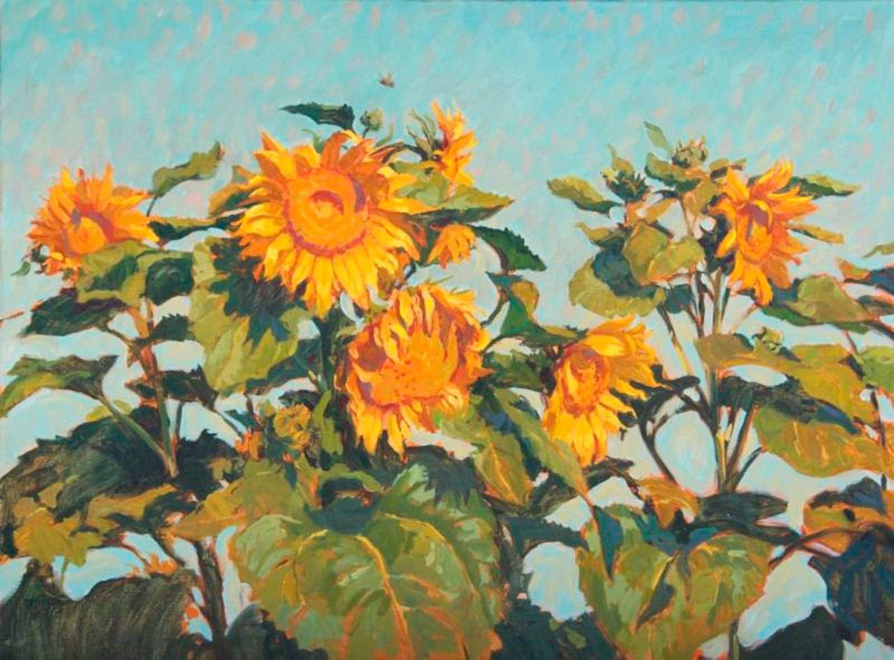 The “Flight of the Bumblebee” by Susan Diehl is part of a new show at Cole Gallery in Edmonds. See “Three Voices: The art of Jennifer, Susan and Douglas Diehl” through Sept. 12.