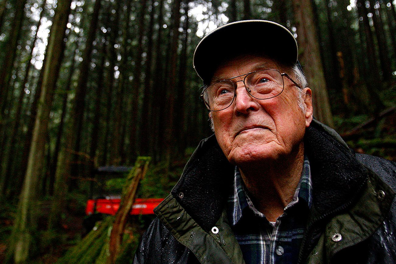 Earl Ingebright takes stock at age 99 and still works on his tree farm