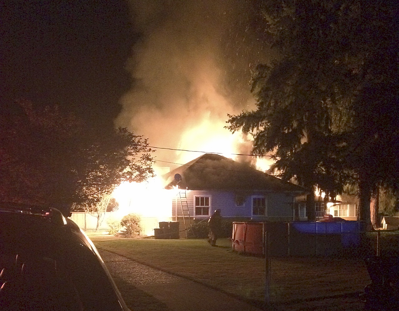 A 2-alarm fire heavily damaged an Arlington home Monday morning. (City of Arlington)