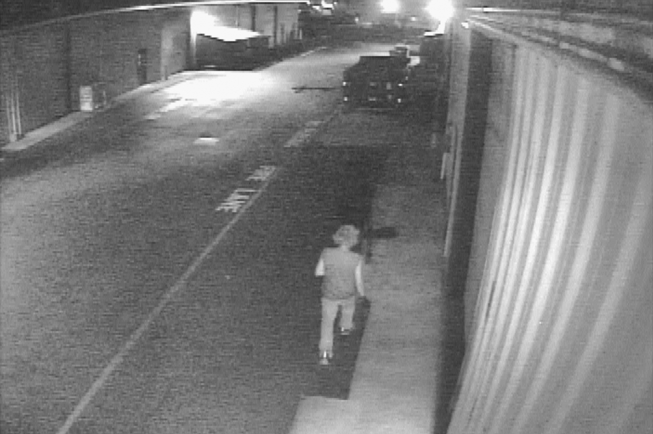 Surveillance cameras caught suspected scrap metal thieves at work Wednesday at a Mukilteo machine shop. (Terrene Inc.)