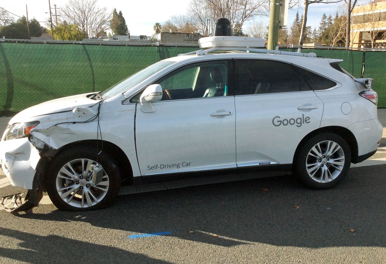 On Feb. 14, a self-driving Lexus SUV, operated by Google, collided with a public bus in Mountain View, California.