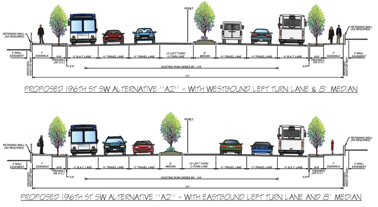 The city of Lynnwood already has $20 million for a redesign of 196th Avenue from the Convention Center to Fred Meyer. The city also wants to build the Poplar Way Bridge over I-5, a $30 million project.