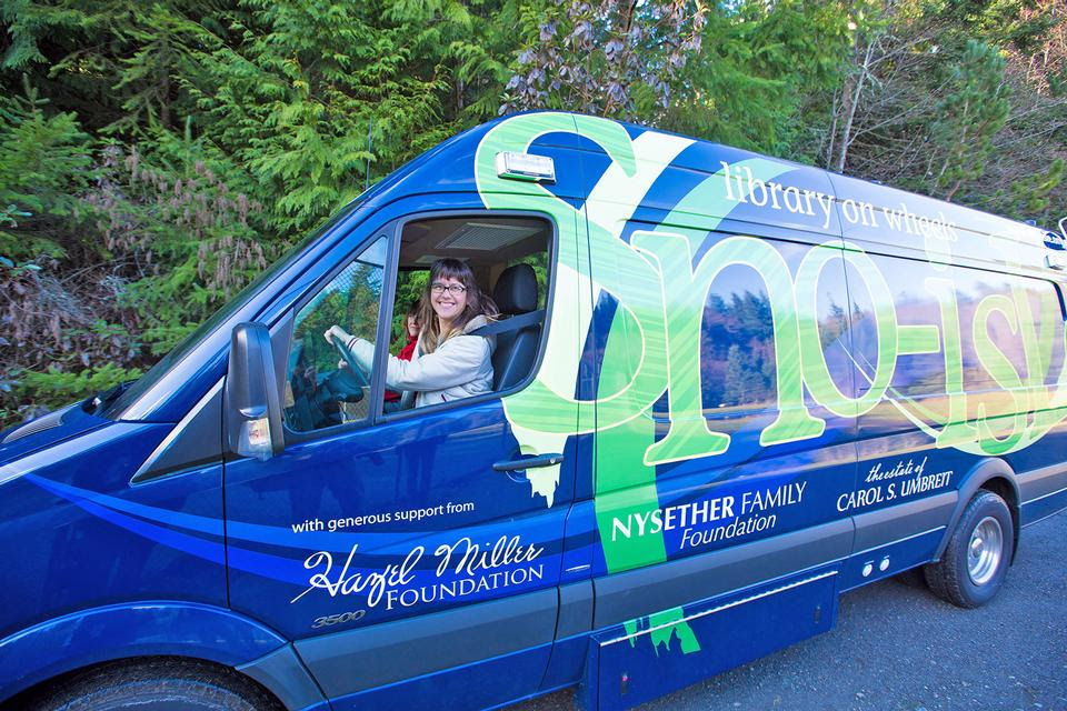 Sno-Isle Libraries has made a concerted effort to go green, including adding fuel efficient vehicles like this one.