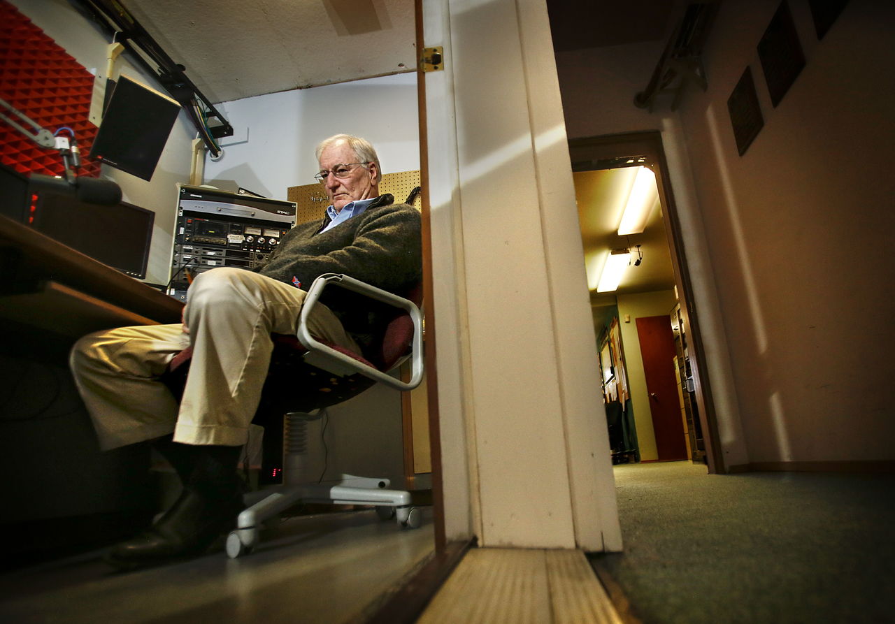 Ed Bremer, the news and public affairs director of KSER, has been with the independent public radio station since its beginning, 25 years ago.