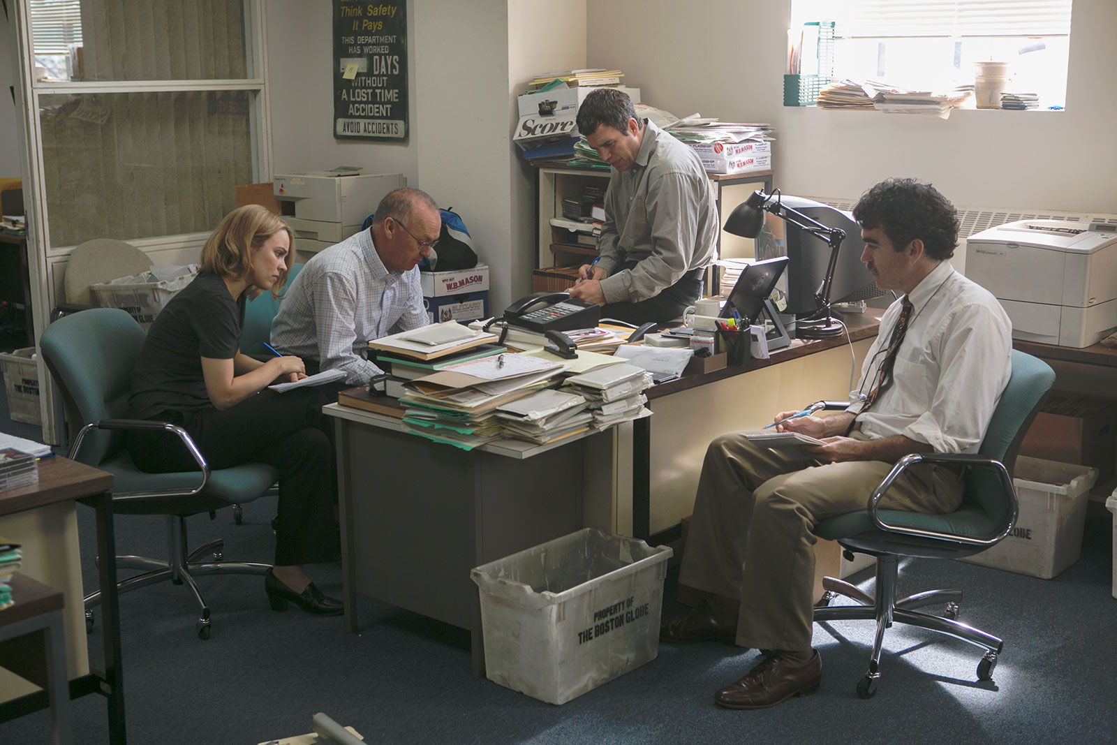 “Spotlight” won Oscars for best picture and best original screenplay. Blye Pagon Faust (in pink), who grew up in Monroe, was a producer for the film.