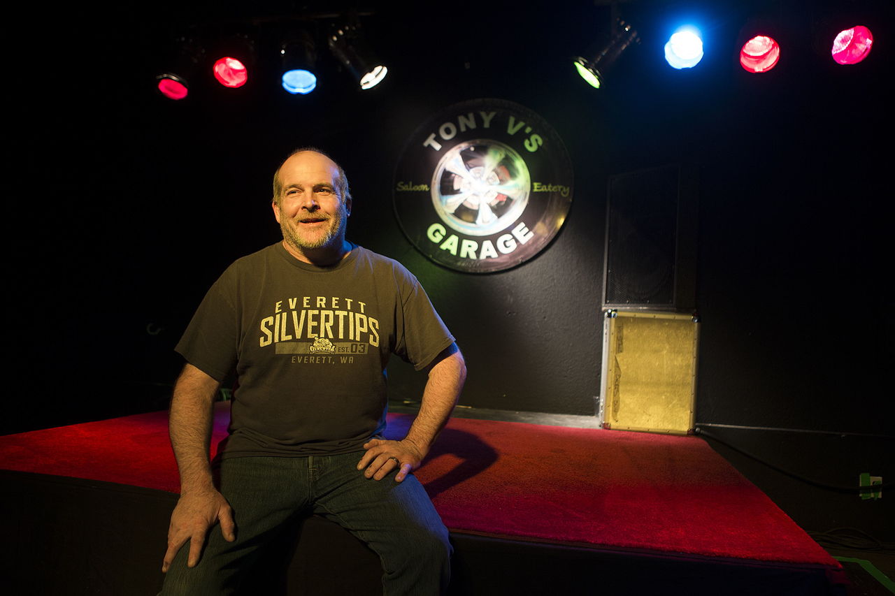 Tony Verhey, owner of Tony V’s Garage, moved his Everett bar next foor to a new space that allows him to host all-ages shows and other events.