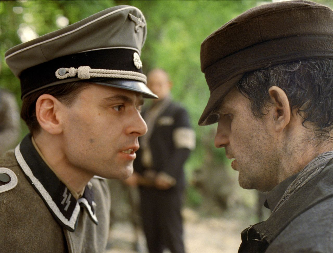 Christian Harting (left) and Geza Rohrig star in “Son of Saul.” The film was nominated for an Oscar for best foreign picture.