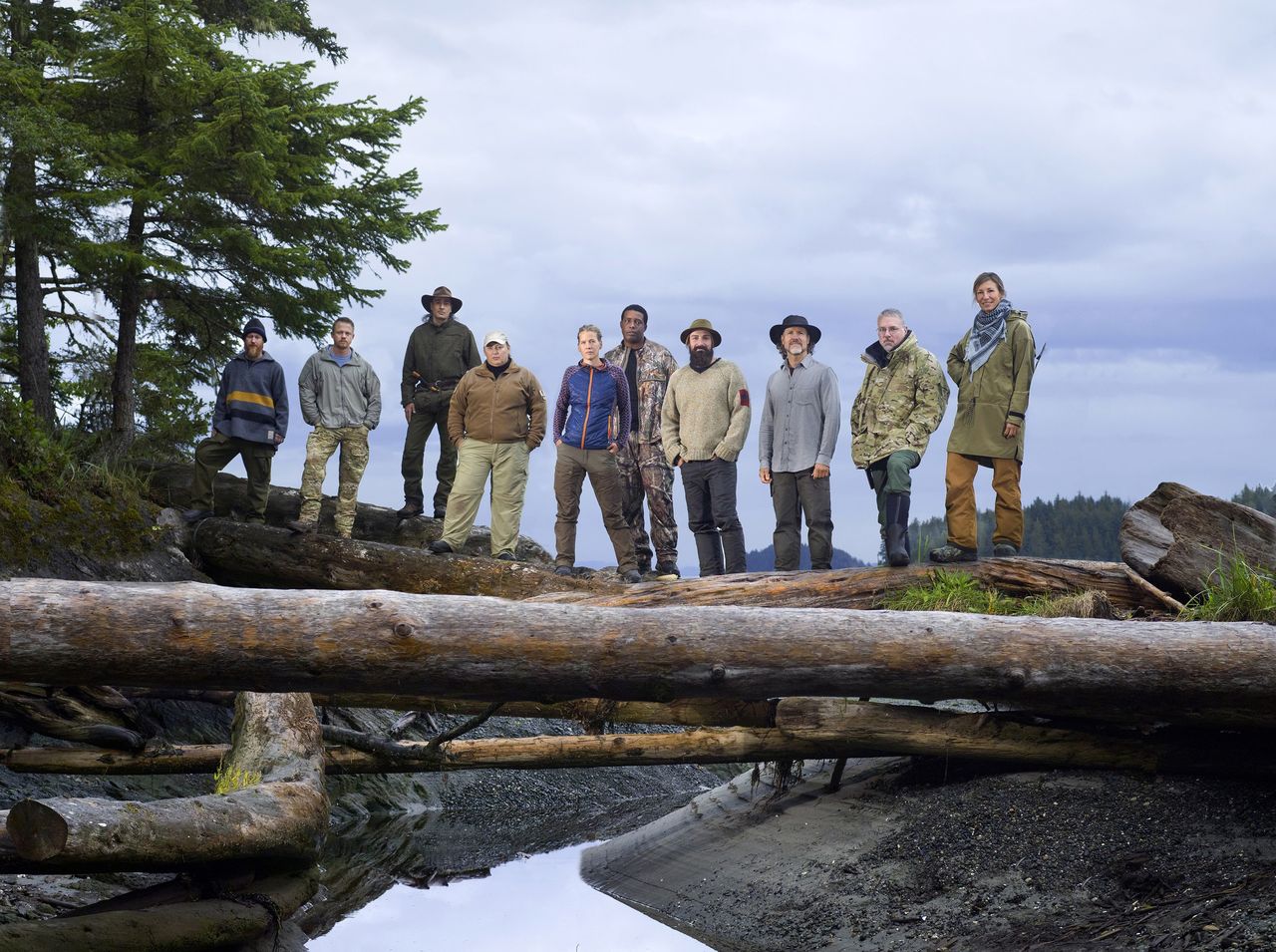 The case of “Alone”: from left: Larry Roberts, Justin Vititoe, Jose Martinez Amoedo, Tracy Wilson, Mary Kate Green, Desmond White, Randy Champagne, Mike Lowe, David McIntyre, and Nicole Apelian.