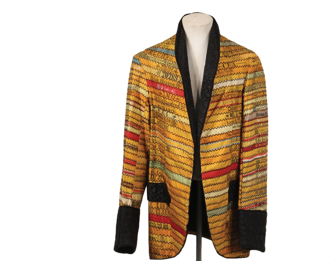 This unique c. 1880s smoking jacket made from silk cigar bands would fit a young boy. It sold at an auction in Thomaston, Maine for $1,755.