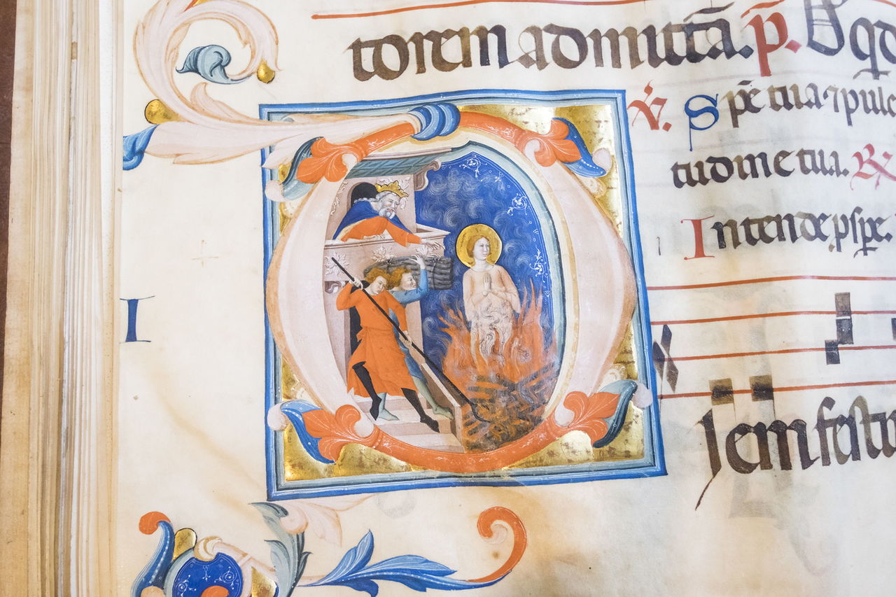 A 15th-century manuscript of an antiphon.
