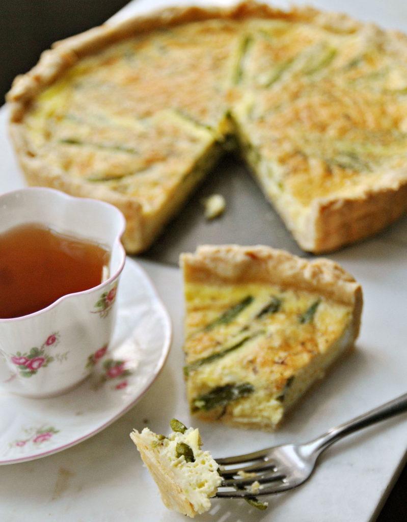 Asparagus tart.
