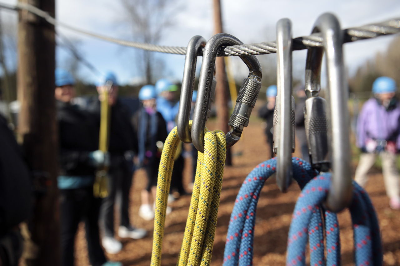 Carabiners are only a portion of the gear that helps keep climbers safe.