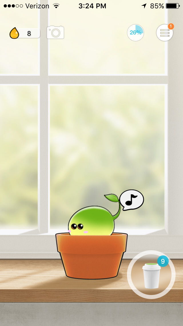 Plant Nanny app encourages you to stay welll hydrated.